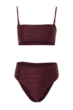 Murdum Bralette Kapl? Yuksek Bel Regular Bikini Tak?m? TBESS26BT00091