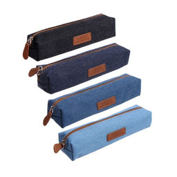 Пенал школьный на молнии Calligrata «Джинс», 1 отделение, текстиль, МИКС