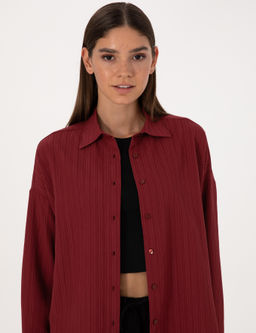 Bordo Oversize Uzun Kollu G_mlek - Pierre cardin фото 2