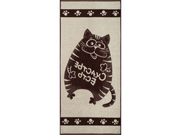 Полотенце махровое 6с102.411ж1 Счастье есть(шоколад) 67х150см