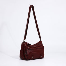 Сумка-мешок на молнии, цвет тёмно-красный - Simaland фото 5