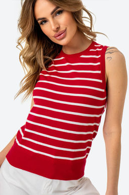 Женский вязаный топ в полоску Happy Fox  фото 34