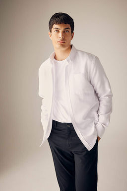 Рубашка приталенного кроя с длинным рукавом - Defacto фото 3