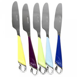 Пастель Нож столовый из нержавеющей стали 21см, на ручке - цветные, пластиковые накладки (Китай) - Домашняя мода фото 2