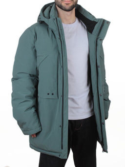 6963 GRAY/TURQUOISE Куртка мужская зимняя (200 гр. био-пух)