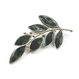 Брошь серафинит "Веточка" 57*34мм.