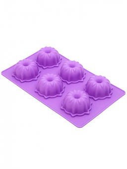 Форма для выпечки силикон 6 кексов №3 арт. KT-S-310, 010730