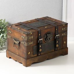 Шкатулка для украшений «Сундук. Ремо», дерево, 29×18×18 см