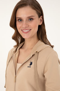 Женский свитшот песочного цвета Неожиданная скидка в корзине - U.s. polo assn фото 2