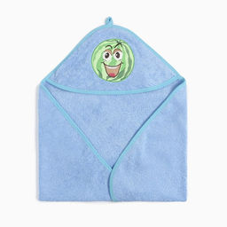 Полотенце-уголок Арбуз 75х95см, цвет голубой, махра, 100% хлопок