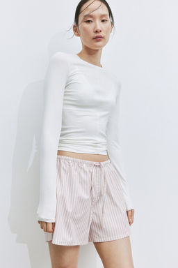 Pack de 2 pantalones cortos de pijama en popelina - H&m фото 4