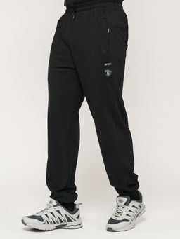 Брюки джоггеры спортивные большого размера мужские черного цвета 006Ch - FUYOUKAI фото 13