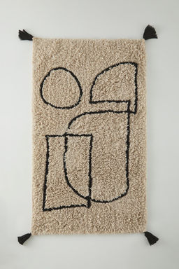 Trendyolmilla Home Puskul Detayl? Desenli Tekli Banyo Paspas? 60x100cm TPHSS25BPS00015