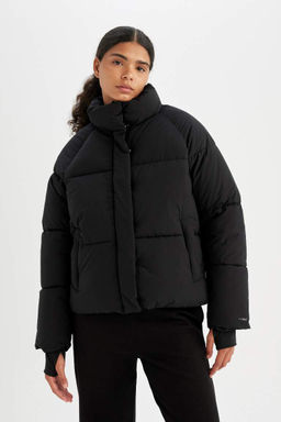 Водонепроницаемая куртка-пуховик с воротником-стойкой DeFactoFit  фото 4