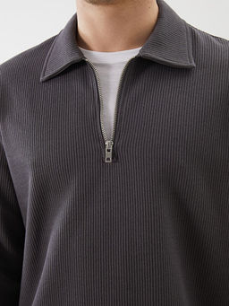 Polo Yaka Erkek Sweatshirt