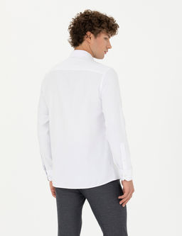 Beyaz Slim Fit Uzun Kollu G_mlek