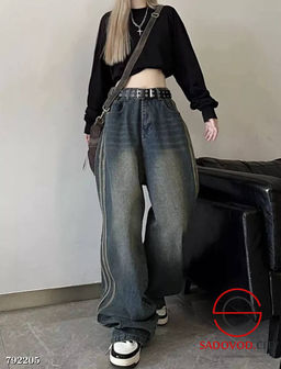 Джинсы БАГГИ с лампасами - Bruno фото 3