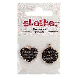 Zlatka Подвеска MFG 10 х 2 шт №31 Любовь навсегда 15 x 18, 15 x 16 мм  фото 3