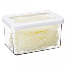 Банка для сыпучих продуктов пластмассовая Степ 1,1л, 16х10х9,5см, белый (Россия) - Домашняя мода фото 3