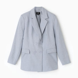 Пиджак женский двубортный MIST plus-size, размер 52, серый