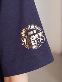 Футболка оверсайз с принтом из премиального 100% хлопка