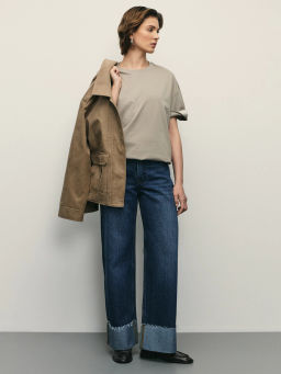 Футболка оверсайз с контрастными окантовками / Zarina  фото 2