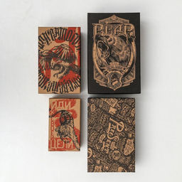 Набор подарочных крафтовых коробок 10 в 1 Брутальность, 12 7 4 - 32.5 20 12.5 см - Дарите счастье фото 6