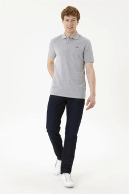 Мужская серая меланжевая базовая футболка - U.s. polo assn фото 4