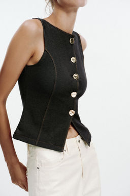 BUTTONED WAISTCOAT TOP