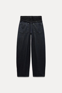 ZW COLLECTION BARREL MID-RISE JEANS - Zara фото 8