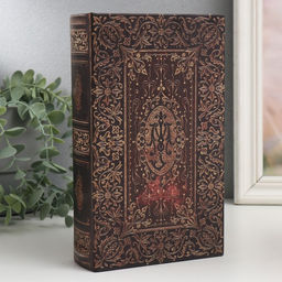Шкатулка книга-сейф «Старинная книга», дерево, искусственная кожа, 21×13×5 см