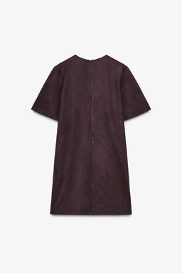 STUDDED FAUX SUEDE DRESS - Zara фото 6