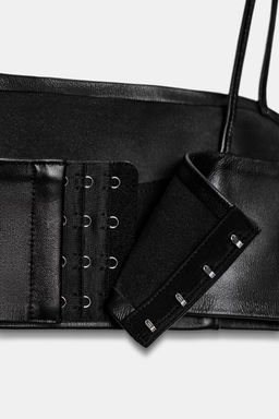 100% LEATHER BANDEAU TOP ZW COLLECTION LIMITED EDITION - Zara фото 4