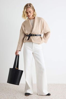 Vizon Oversize Kal_p Kemerli S_et Bomber Mont TWOAW27MO00114 - Trendyolmilla фото 2