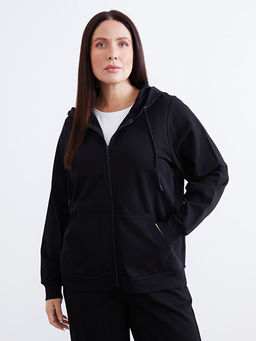 Kap??onlu Kad?n Fermuarl? Sweatshirt