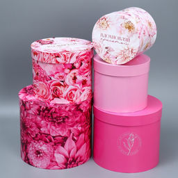 Набор коробок 5 в 1, упаковка подарочная, Цветы, 13?14 ? 19.5?22 см