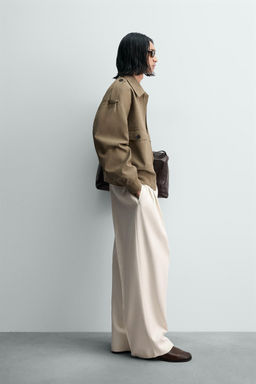 LIMITED EDITION VISCOSE-COTTON RELAXED FIT JACKET - Zara фото 4