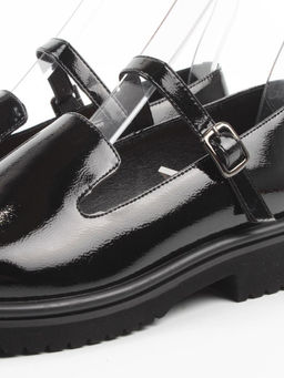 06-DLG05-2 BLACK Туфли женские (натуральная кожа)