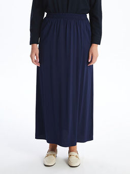 Kad?n Beli Lastikli D?z Etek