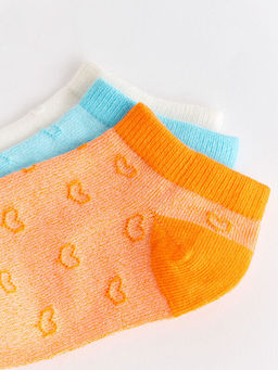 Desenli K?z Bebek Patik ?orap 3l? - Waikiki фото 3