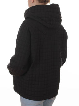 8039 BLACK Куртка стеганная демисезонная женская (100 гр. холлофайбер)