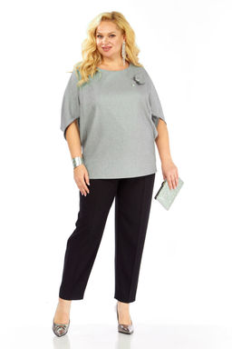 Блуза Элль стиль 2436а серый  фото 3