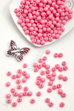 Бусинки пластиковые 8 мм*50 гр (SF-2508) розовый №5 - No name фото 2