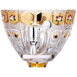 ДИСПЕНСЕР ДЛЯ НАПИТКОВ ЛИМОНАДНИЦА LEFARD GOLD GLASS 4,8 Л. 19*19 СМ. ВЫСОТА=52 СМ.