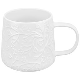 Кружка 300 мл 12*8,5*8,5 см "Веточки-цветочки", фарфор