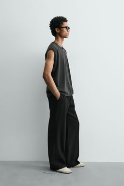 CAMISETA TANK LAVADA / Antracita oscuro