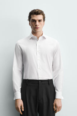 CAMISA SLIM FIT PU?O GEMELO / Blanco - Zara фото 2