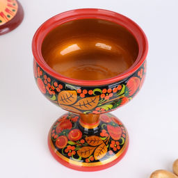 Креманка на ножке «Варенье», 20×13 см, дерево хохлома