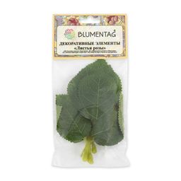 Искусственное растение Blumentag ALT-07 Декоративные элементы Листья розы 11 х 7 см 5 х 6 шт. 01 зеленый (роза)  фото 3