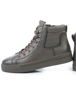 05-X30302A-70 KHAKI Ботинки демисезонные мужские (натуральная кожа,байка)